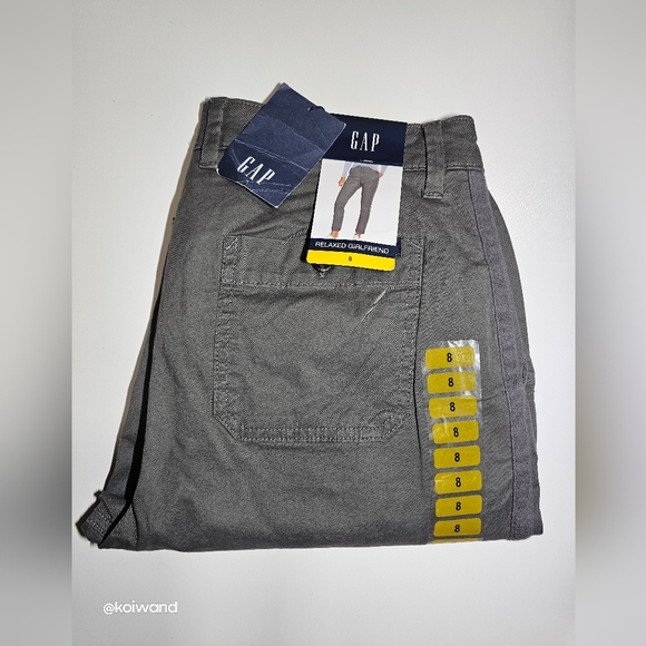 Gap Women's Relaxed Girlfriend Cuffed Twill Pant Size 8 - Picture 17 of 17